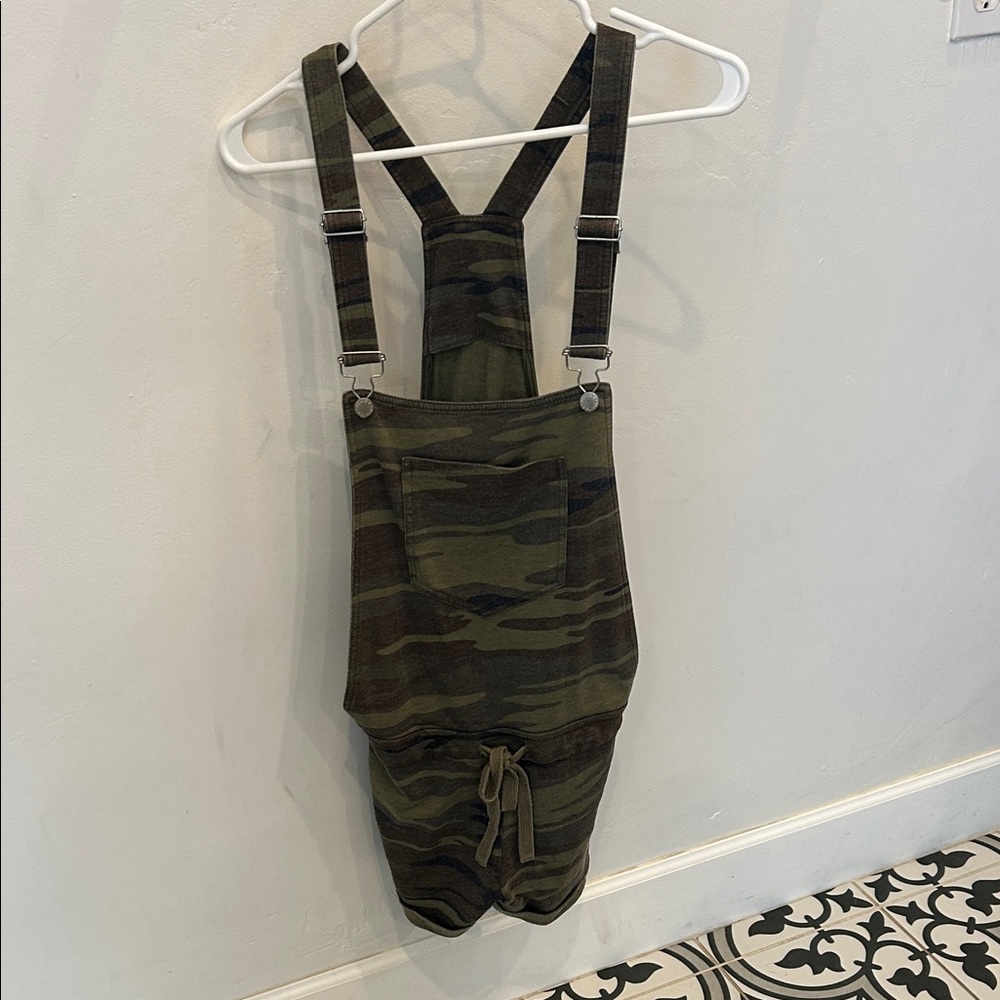 Z Supply Green Camo Romper Overalls